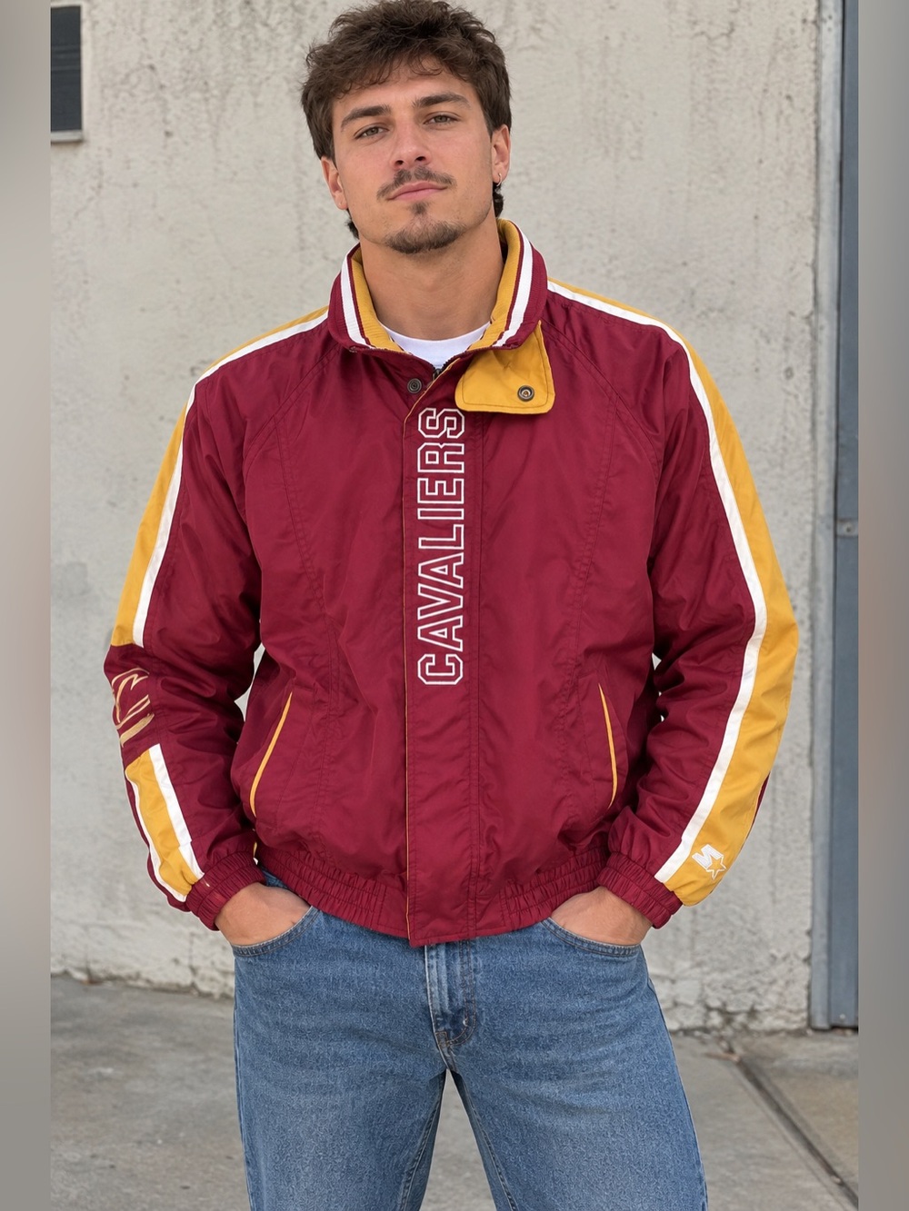 NWT Cleveland Cavaliers NBA Burgundy/Gold/White Full Zip Jacket